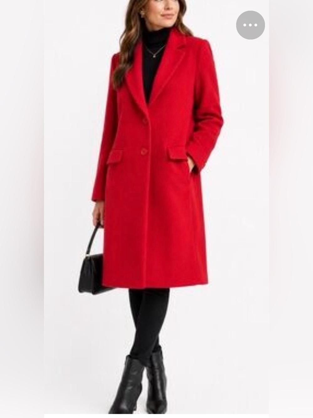 House of Harlow 1960 Red Single-Breasted Wool Trench Coat